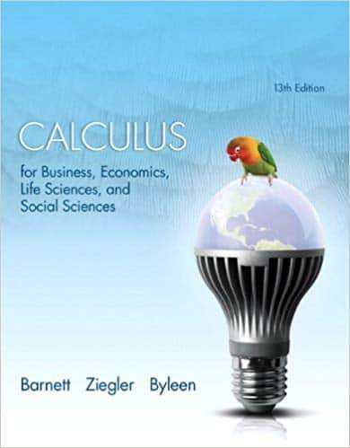 Calculus for Business, Economics, Life Sciences, and Social Sciences (13th edition)
